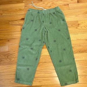 Urban Outfitter corduroy pants with flower decal